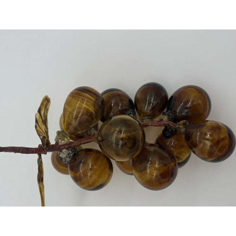 LARGE MCM Lucite Acrylic Grape Cluster Amber XL  Retro Vintage 13” 1 Or 2